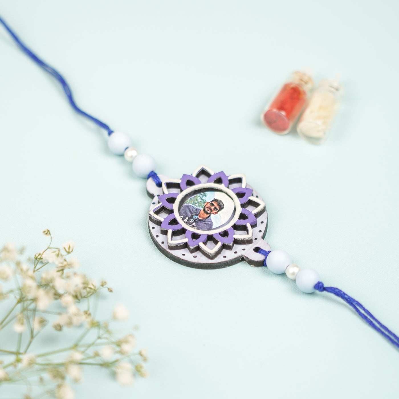 Buy Photo Personalized Hand-Painted Layered Mandala Design MDF Wood ...