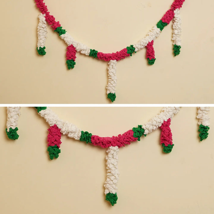 Handmade Festive Jasmine Crochet Toran