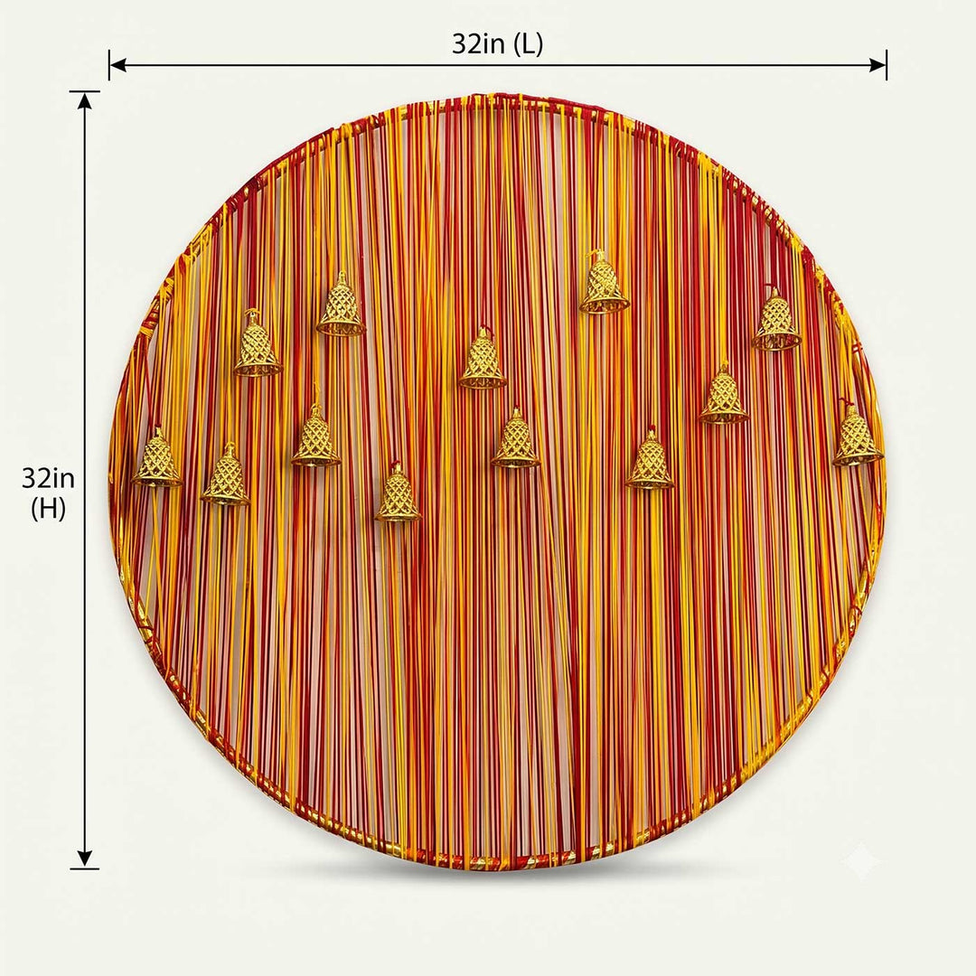 Sacred Thread Circular Backdrop Decor Kit With Nada Chadi & Decorative Bells