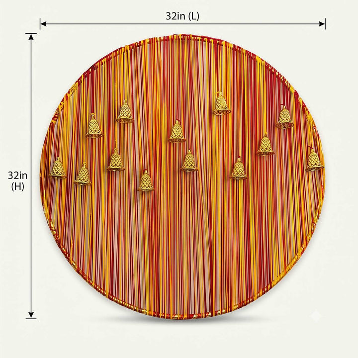 Sacred Thread Circular Backdrop Decor Kit With Nada Chadi & Decorative Bells