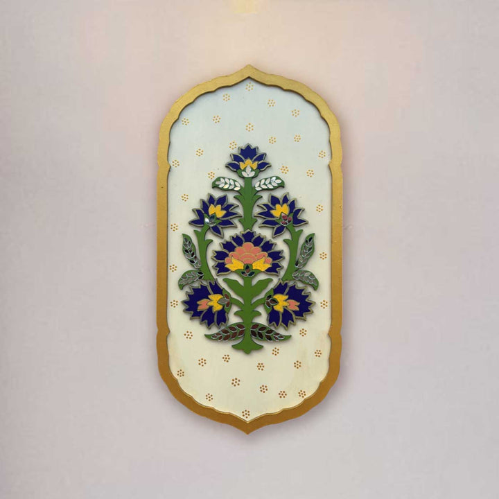 Hand-Painted Floral Theme MDF Wood Wall Decor