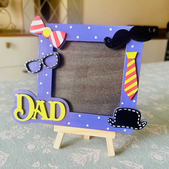 Hand-Painted "Dad" Theme Wooden Photo Frame For Fathers