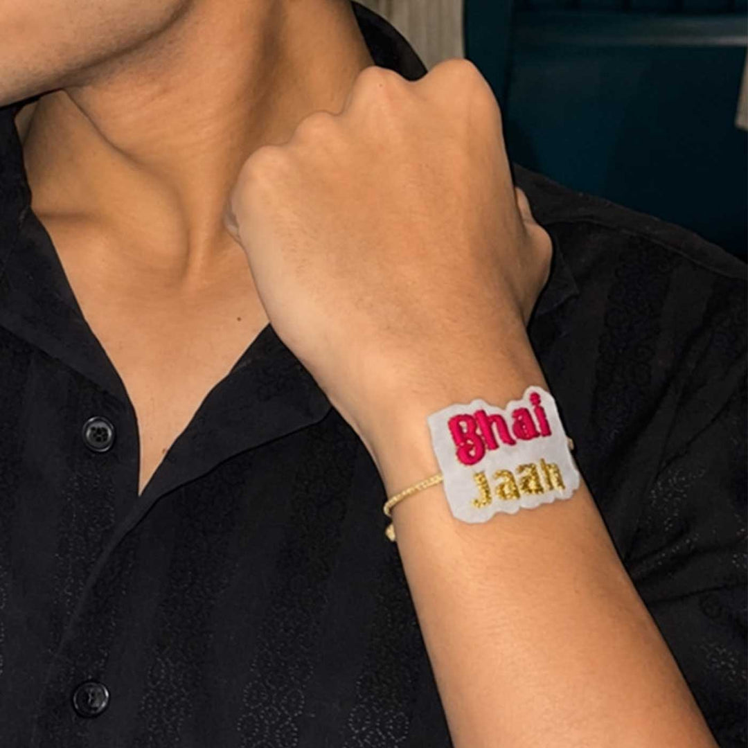 Handmade Reusable "Bhai Jaan" Felt Rakhi For Brother