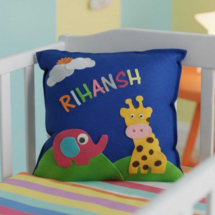 Personalized Handmade Jungle Theme Felt Kids Pillow