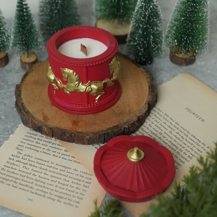 Handmade Soy Wax Carousel Jar Candle