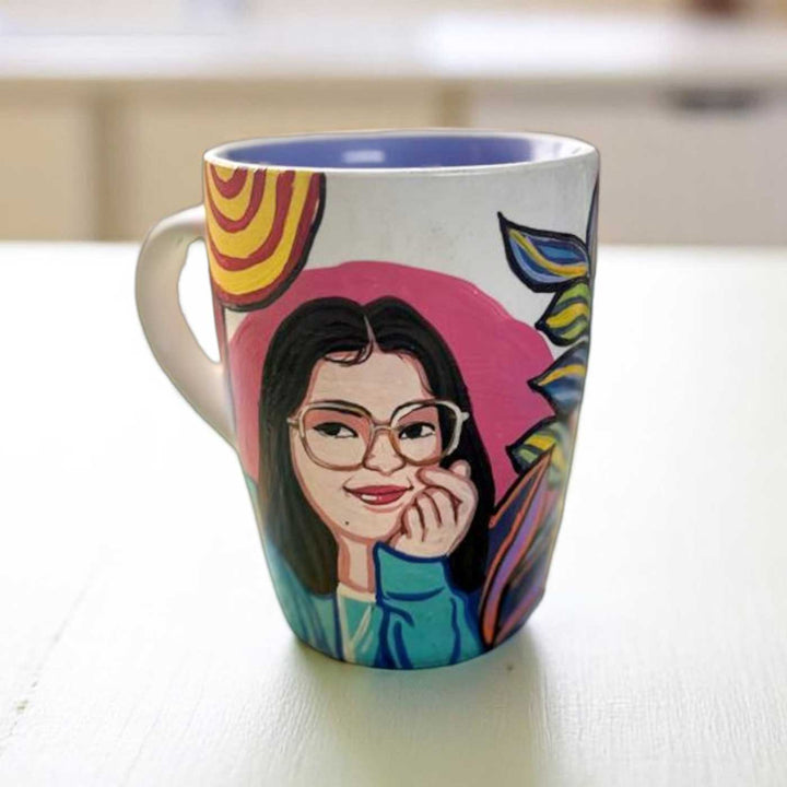 Photo Personalized Hand-Painted Pop Art Illustrated Caricature Mug | 300 ML