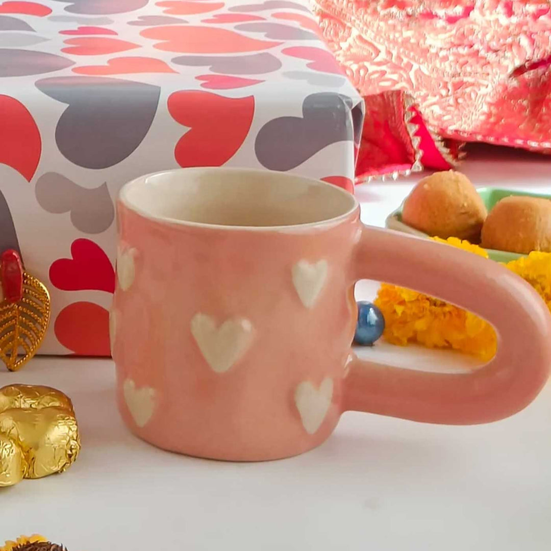 Handmade Mocha Lover Rakhi Gift Hamper | 2 Mugs, Couple Rakhi Set, Roli Chawal & Chocolates