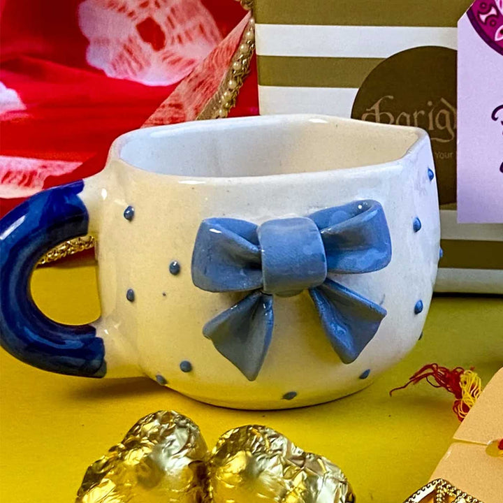 Handmade Bow Me Over Ceramic Mug