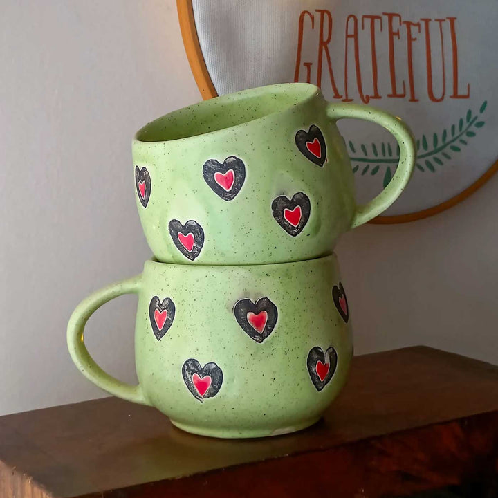 Handmade Sweetheart Matka Ceramic Mug