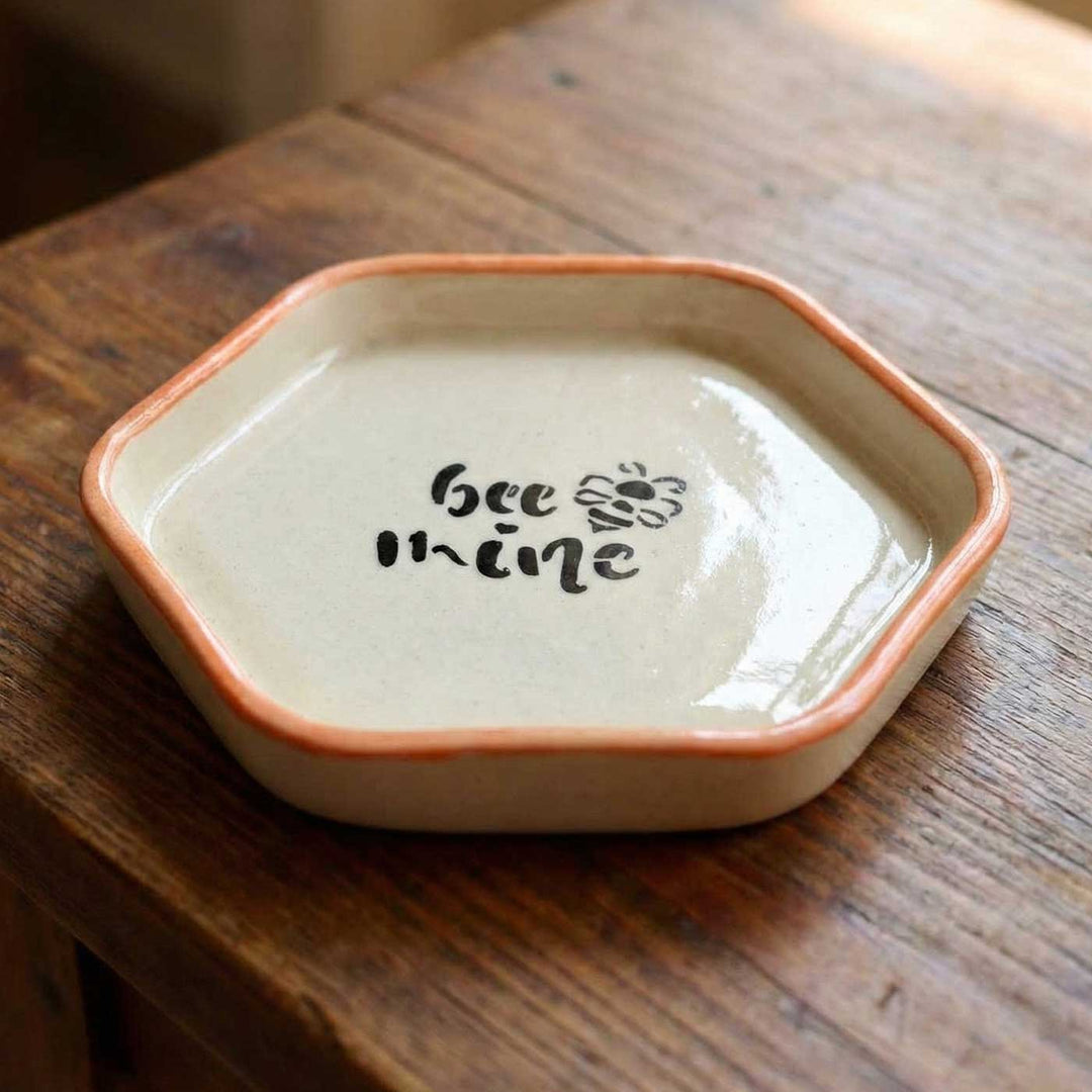 Handmade "Bee Mine" Ceramic Plate