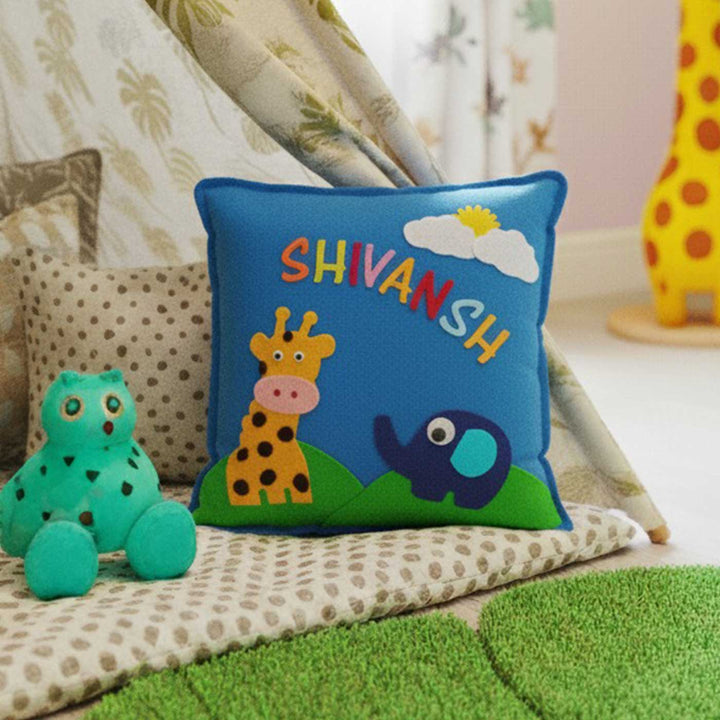 Personalized Handmade Jungle Theme Felt Kids Pillow