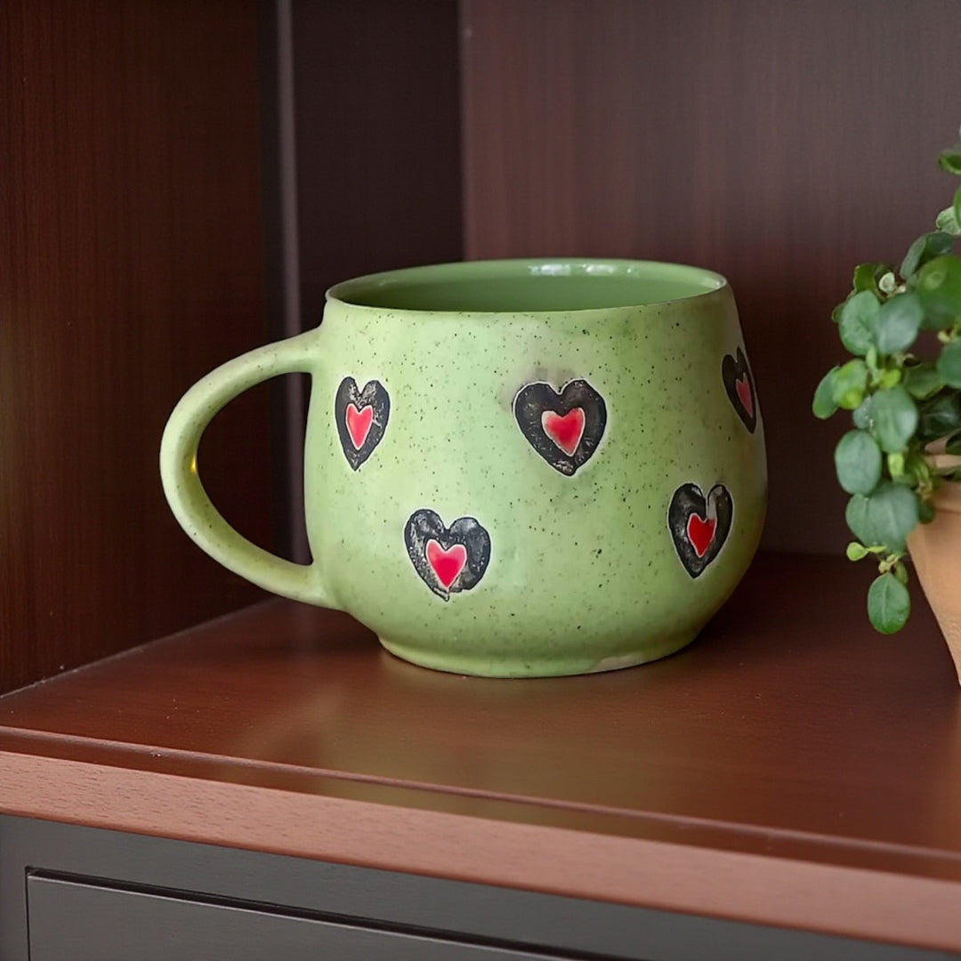 Handmade Sweetheart Matka Ceramic Mug