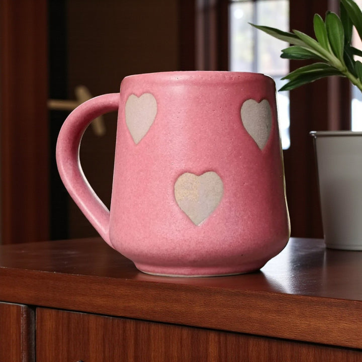Handmade Dusky Heart Ceramic Mug