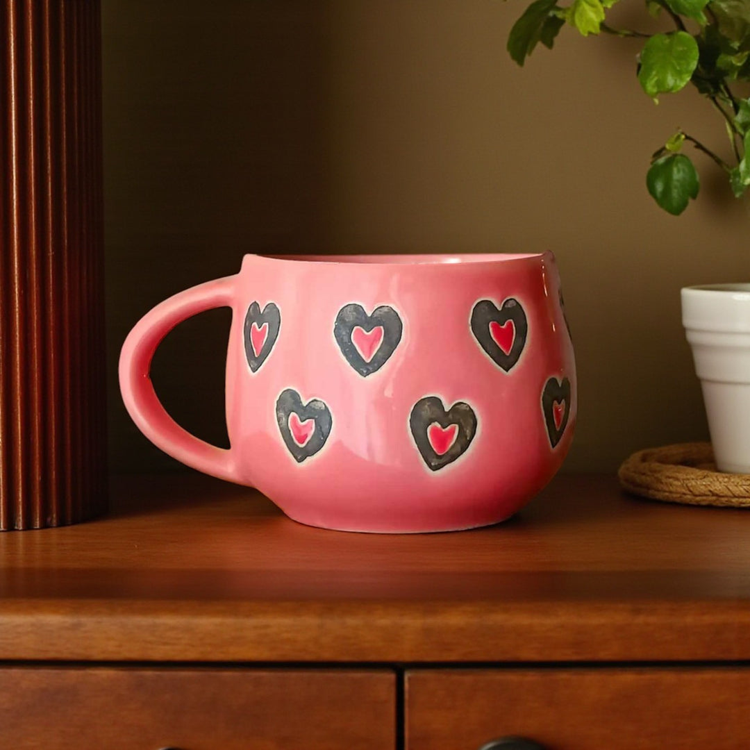 Handmade Sweetheart Matka Ceramic Mug