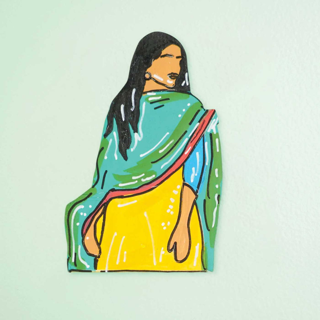 Personalized Hand-painted Artist Theme MDF Wood Fridge Magnet