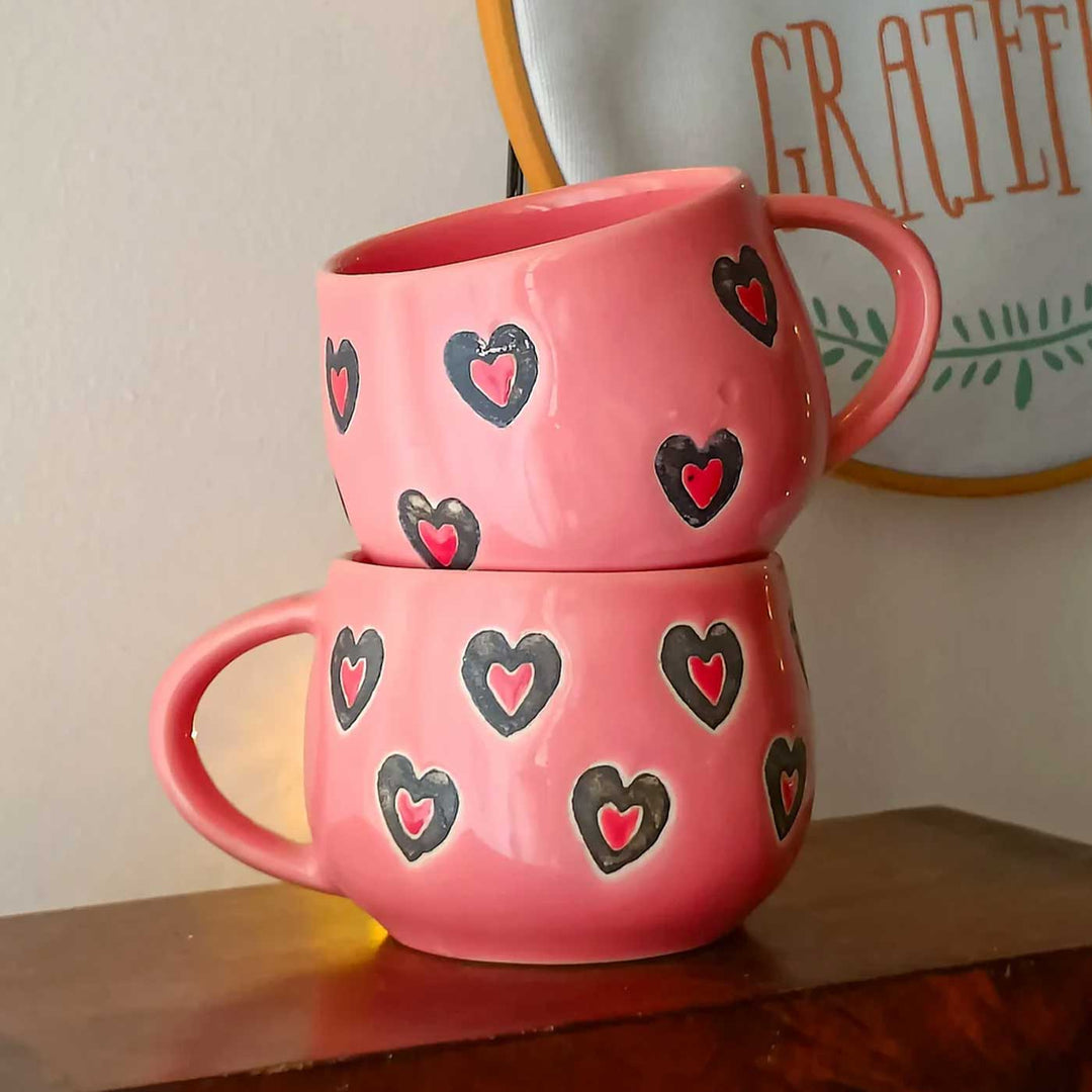 Handmade Sweetheart Matka Ceramic Mug