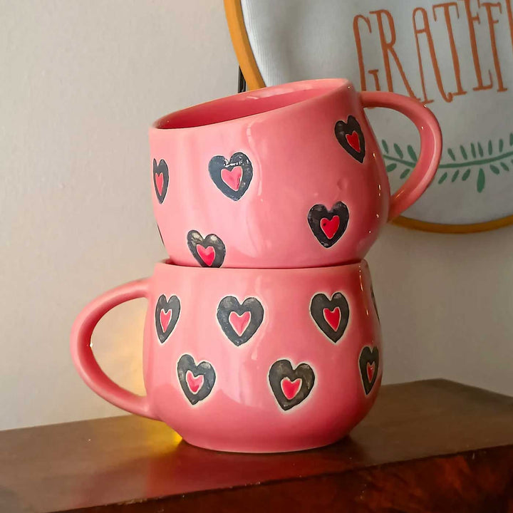 Handmade Sweetheart Matka Ceramic Mug