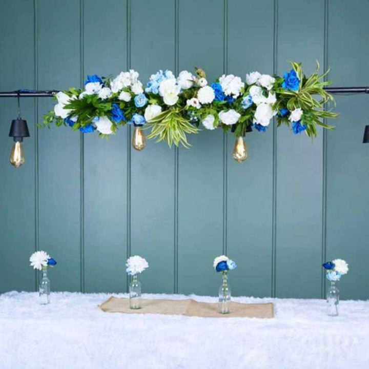 Foldable Black Powder Coated Metal Table Decor Backdrop Stand With Storage Bag