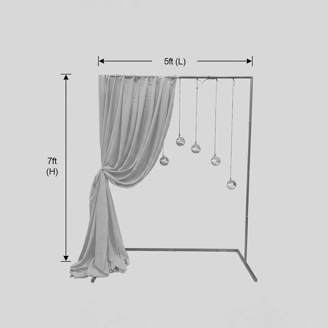 Yellow Marigold Garland Backdrop Decor Kit With Stand & Tissue Drape