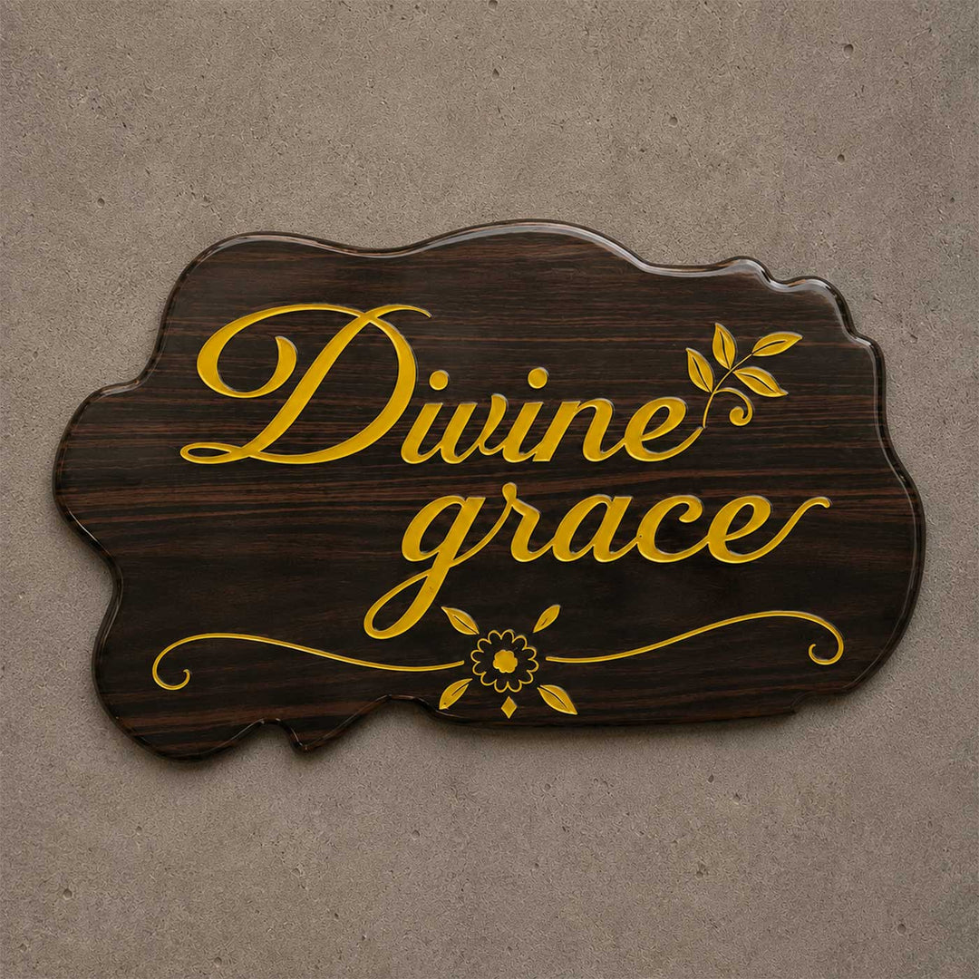 Minimalist Personalized ACP & Resin Name Plate For Home
