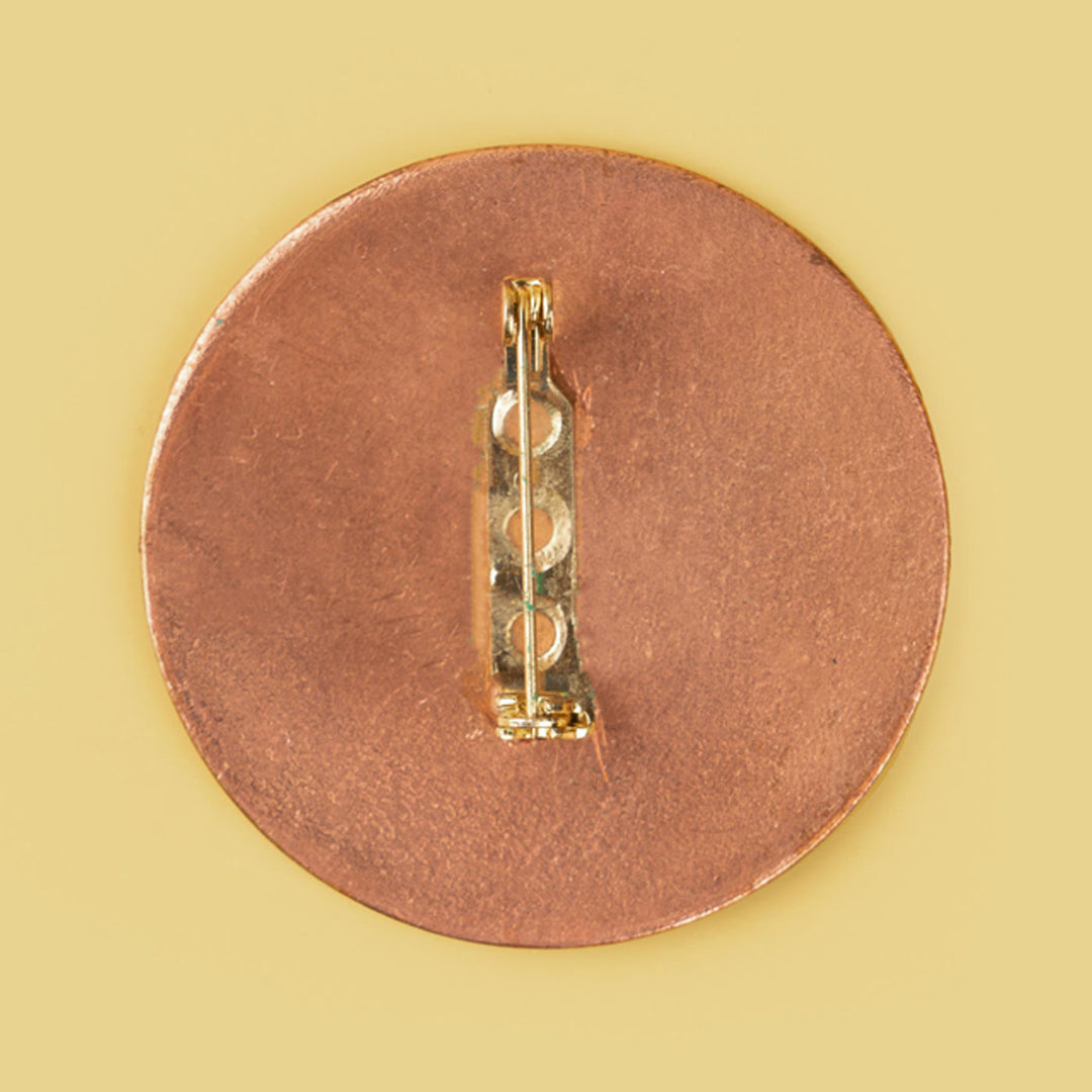 Handmade Copper Enamelled Chanda Lapel Pin
