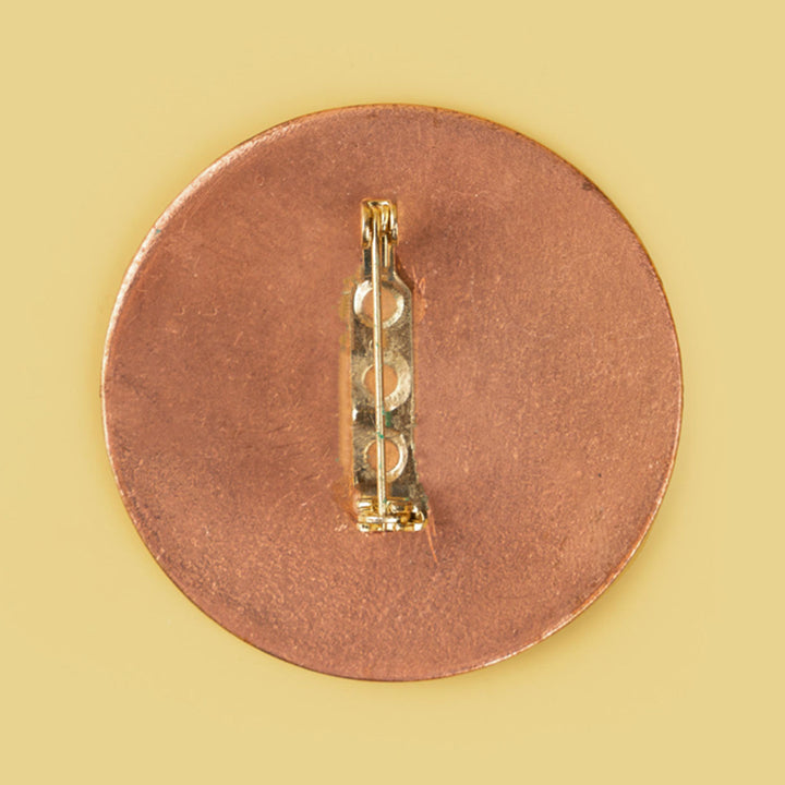 Handmade Copper Enamelled Earthy Lapel Pin