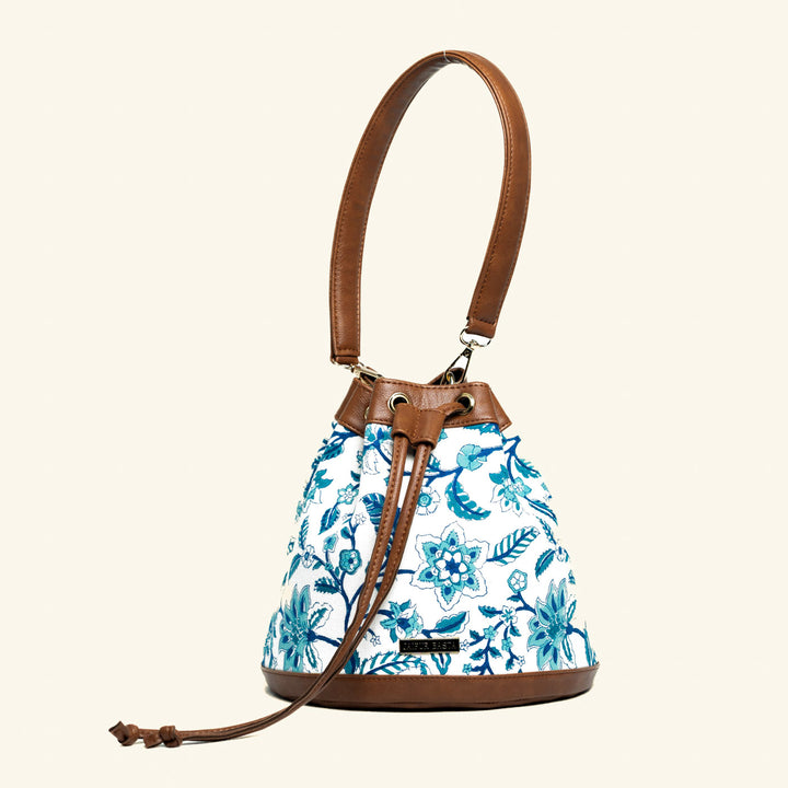 Badal Hand Block Printed Bucket Handbag