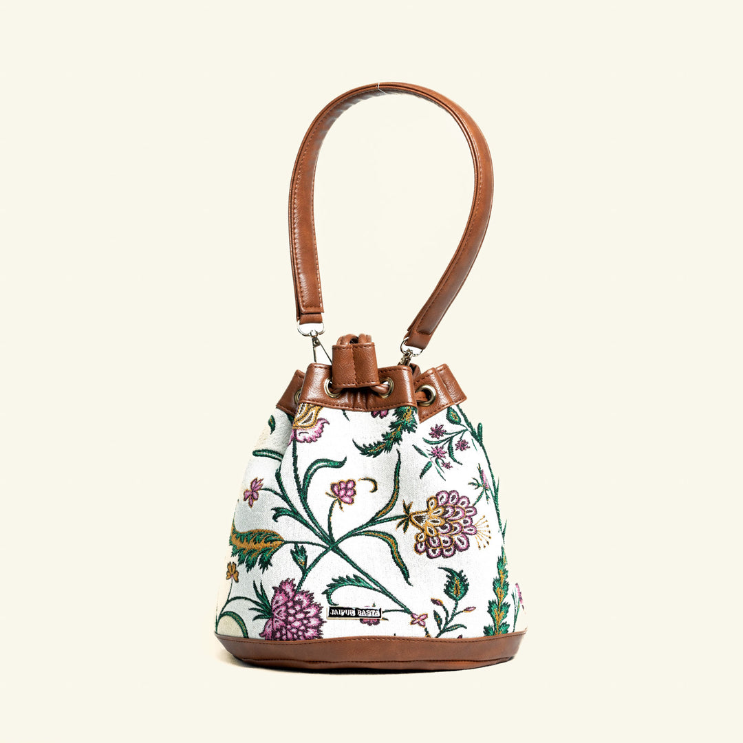 Bagh Jacquard Bucket Handbag