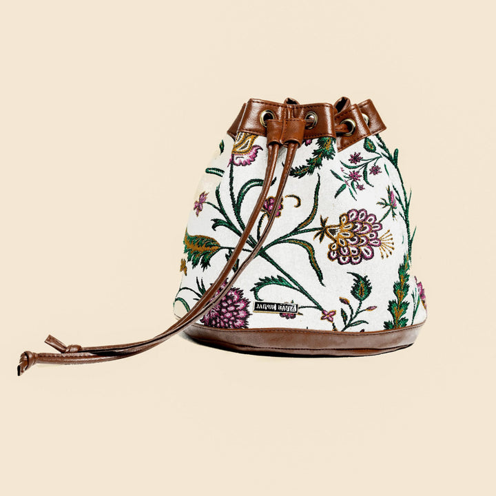 Bagh Jacquard Bucket Handbag