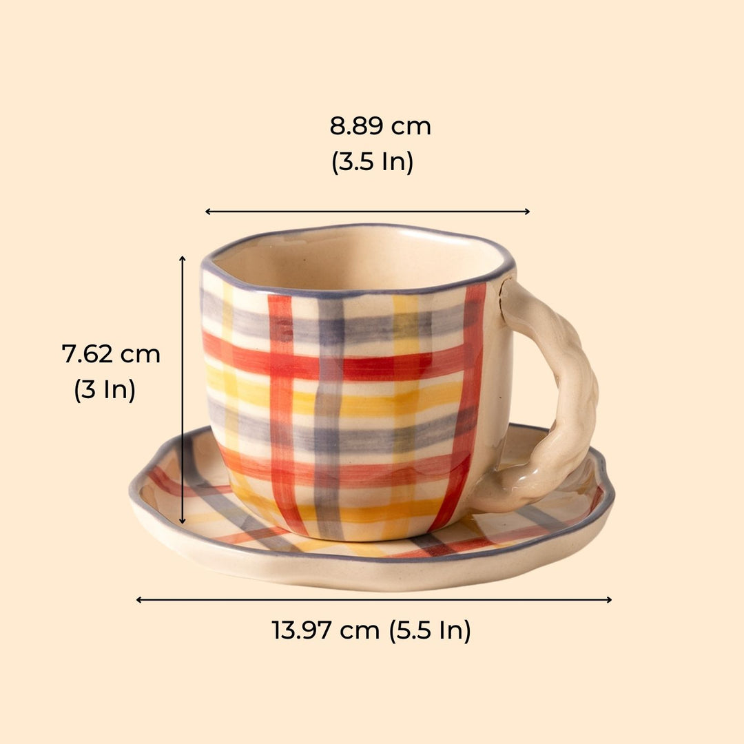 Handpainted Bela Cup and Saucer Set