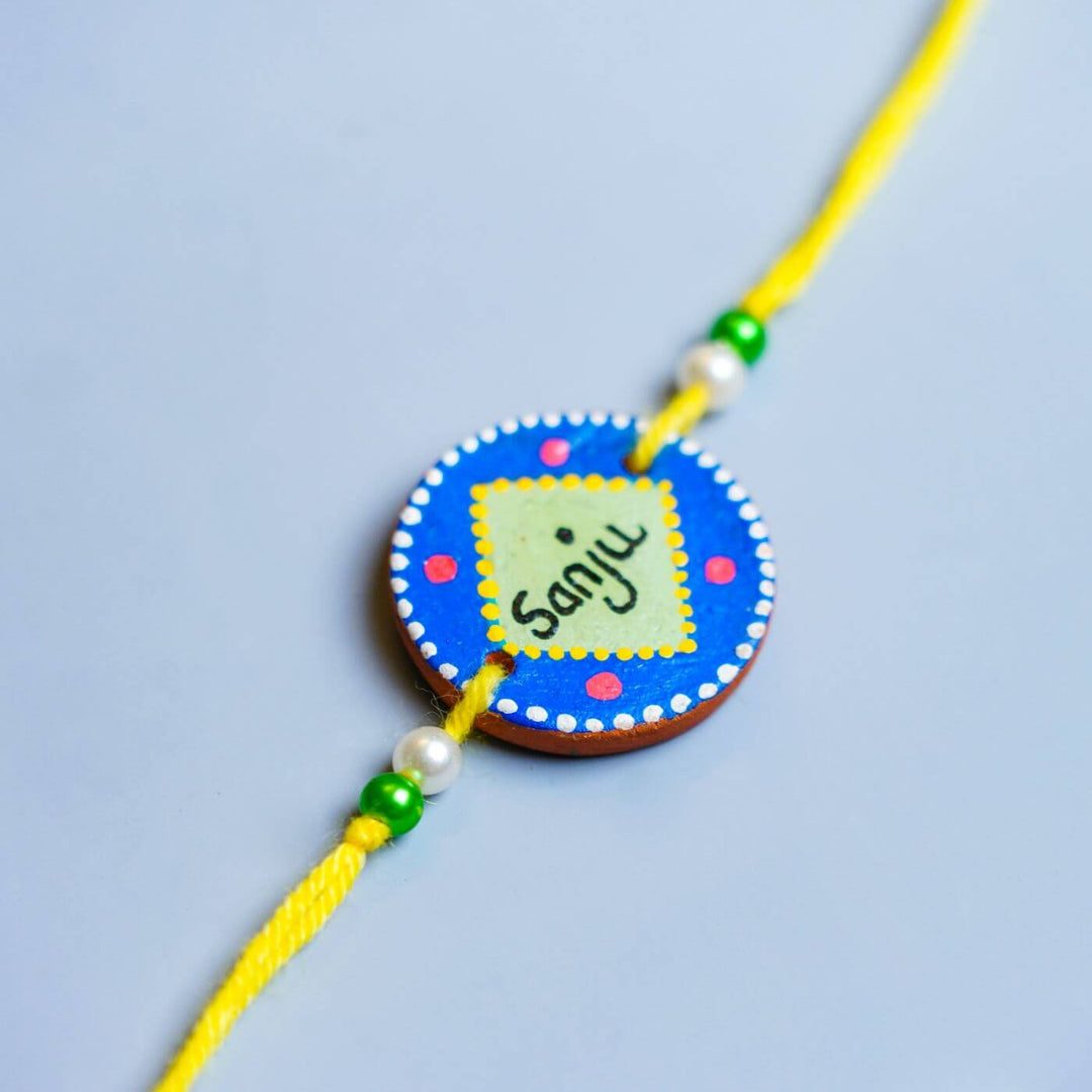 Photo Personalised 'Best Brother' Terracotta Caricature Mug and Rakhi Set