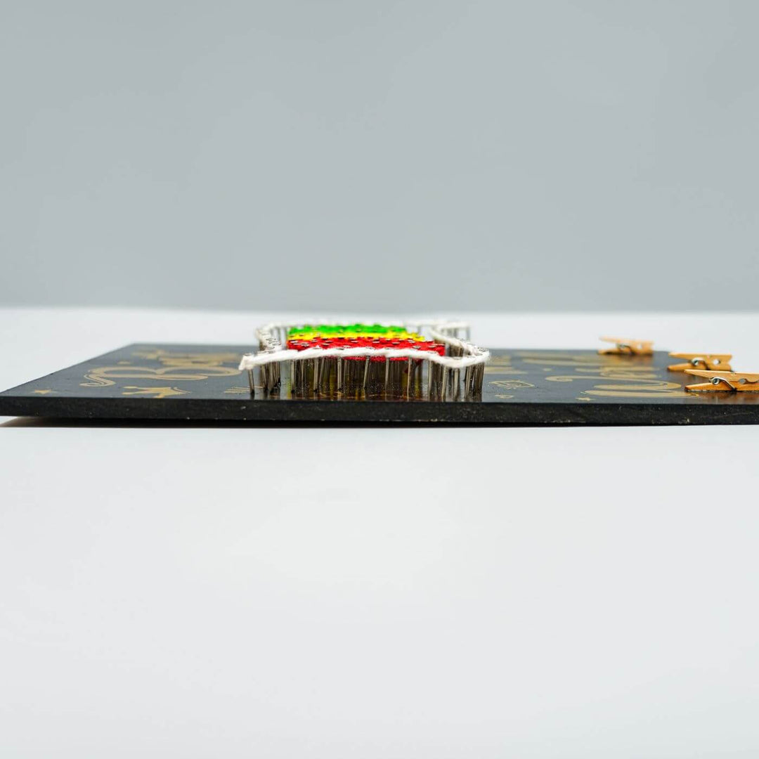 Handcrafted String Art Rakhi Hamper For Sisters With Roli Chawal