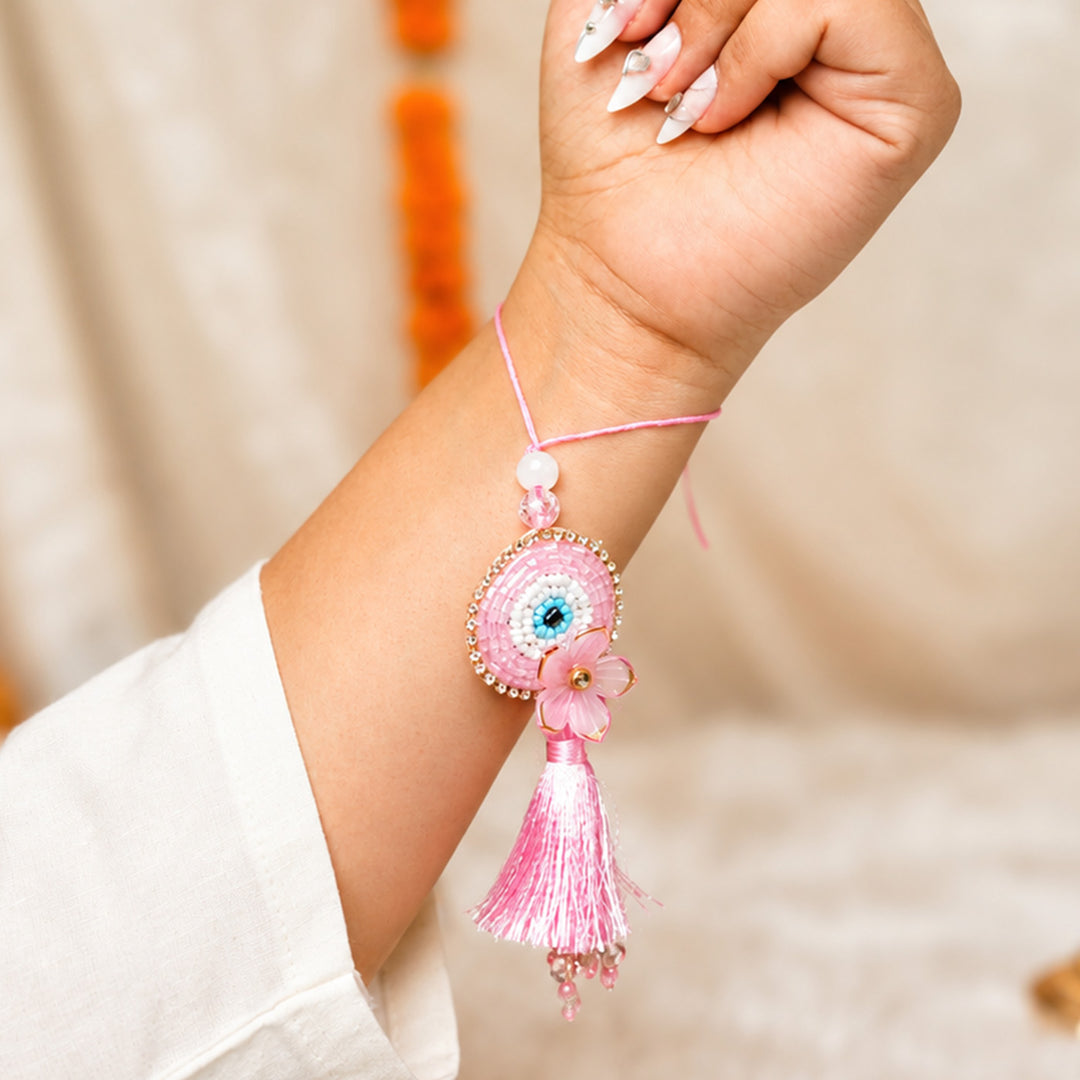 "Planter Paglu" Decorative Resin Planter Rakhi Hamper With Rakhi Set & Roli Chawal For Bhaiya Bhabhi