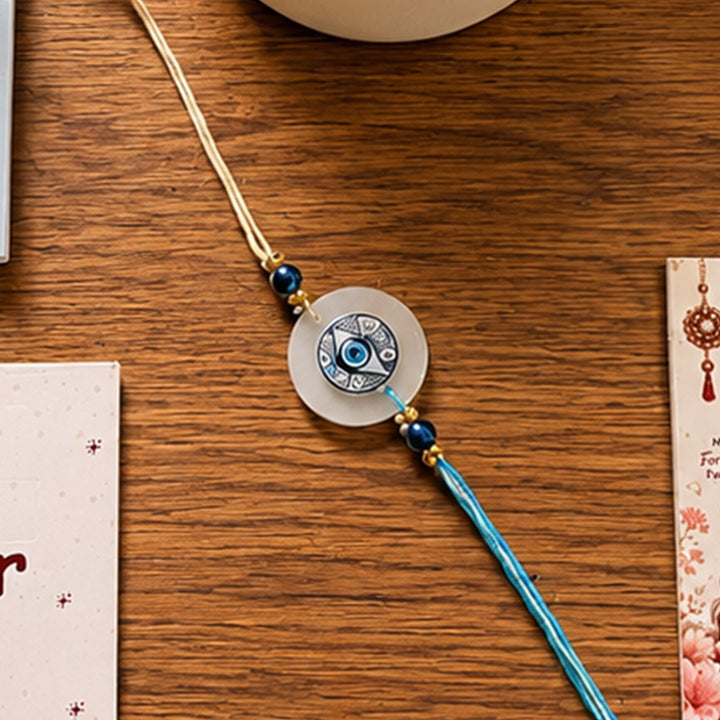 "Best Bhai Ever" Mug Ceramic Rakhi Hamper With Rakhi & Roli Chawal For Brother