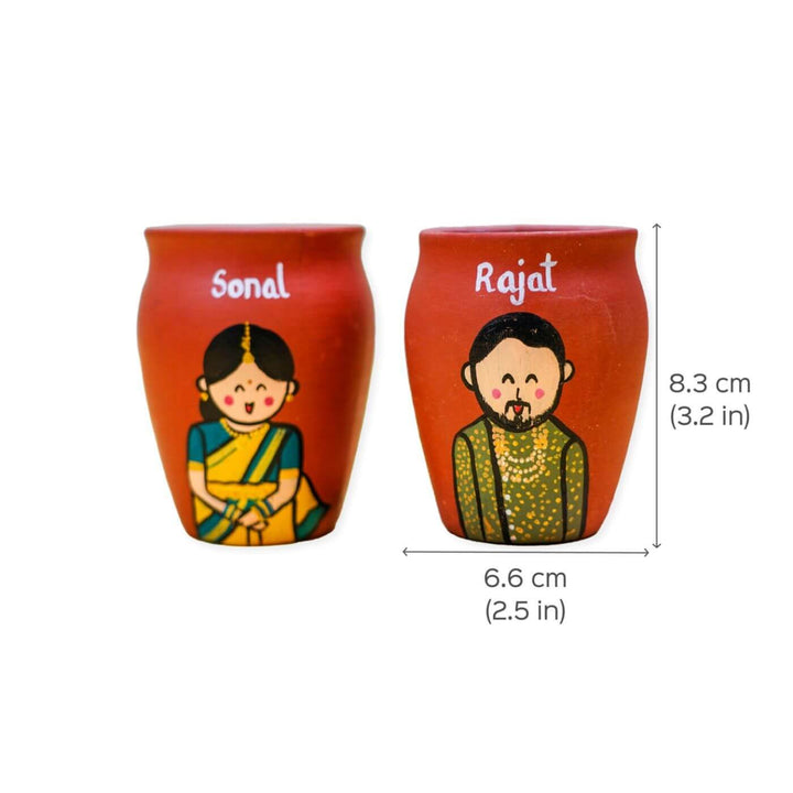 Photo Personalised Terracotta Caricature Rakhi Hamper