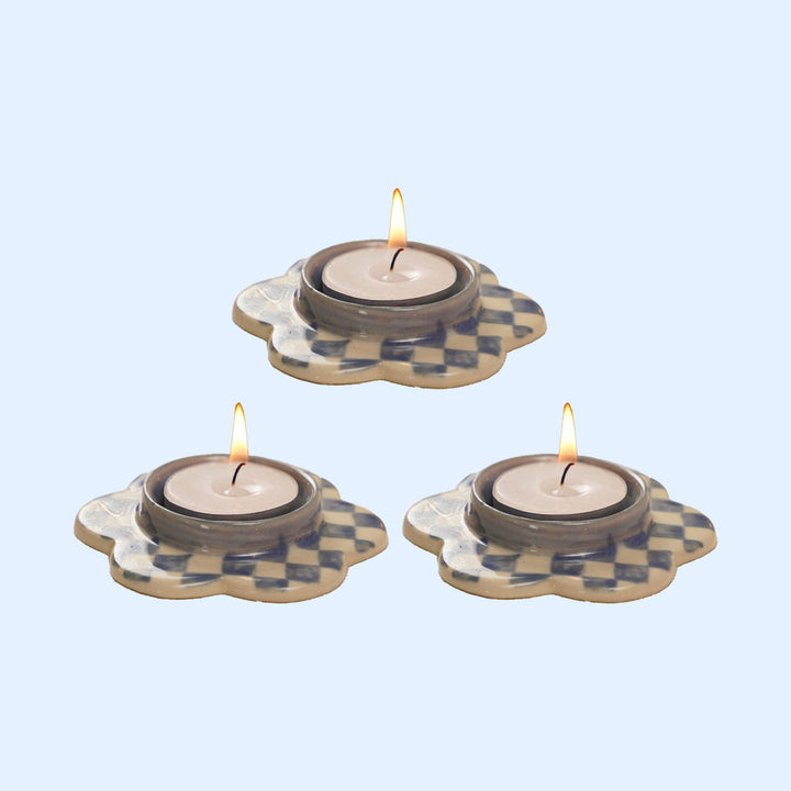 Handpainted Imara Tealight Holders | Set of 3