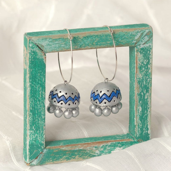 Handmade Silver Fusion Terracotta Earrings