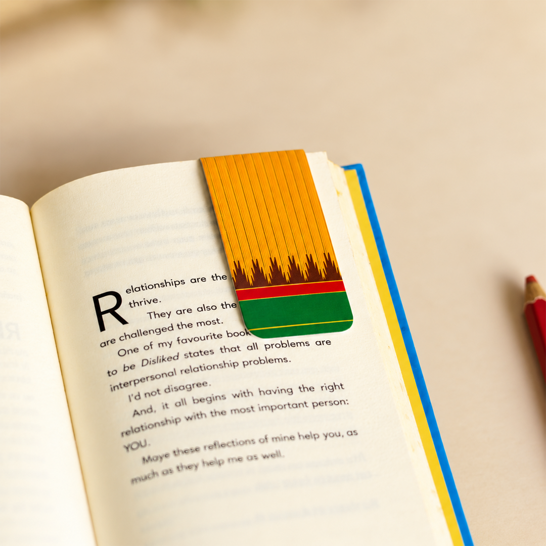 Set Of 6 | Traditional Kanchipuram Silk-Inspired Magnetic Bookmarks