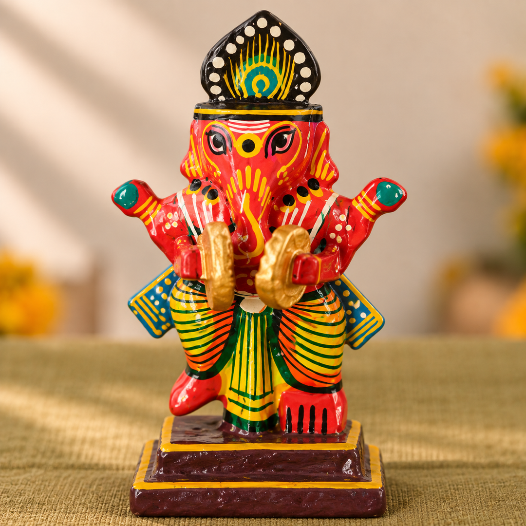 Handmade Mini Musical Ganesha Showpiece For Golu/Festive Decor