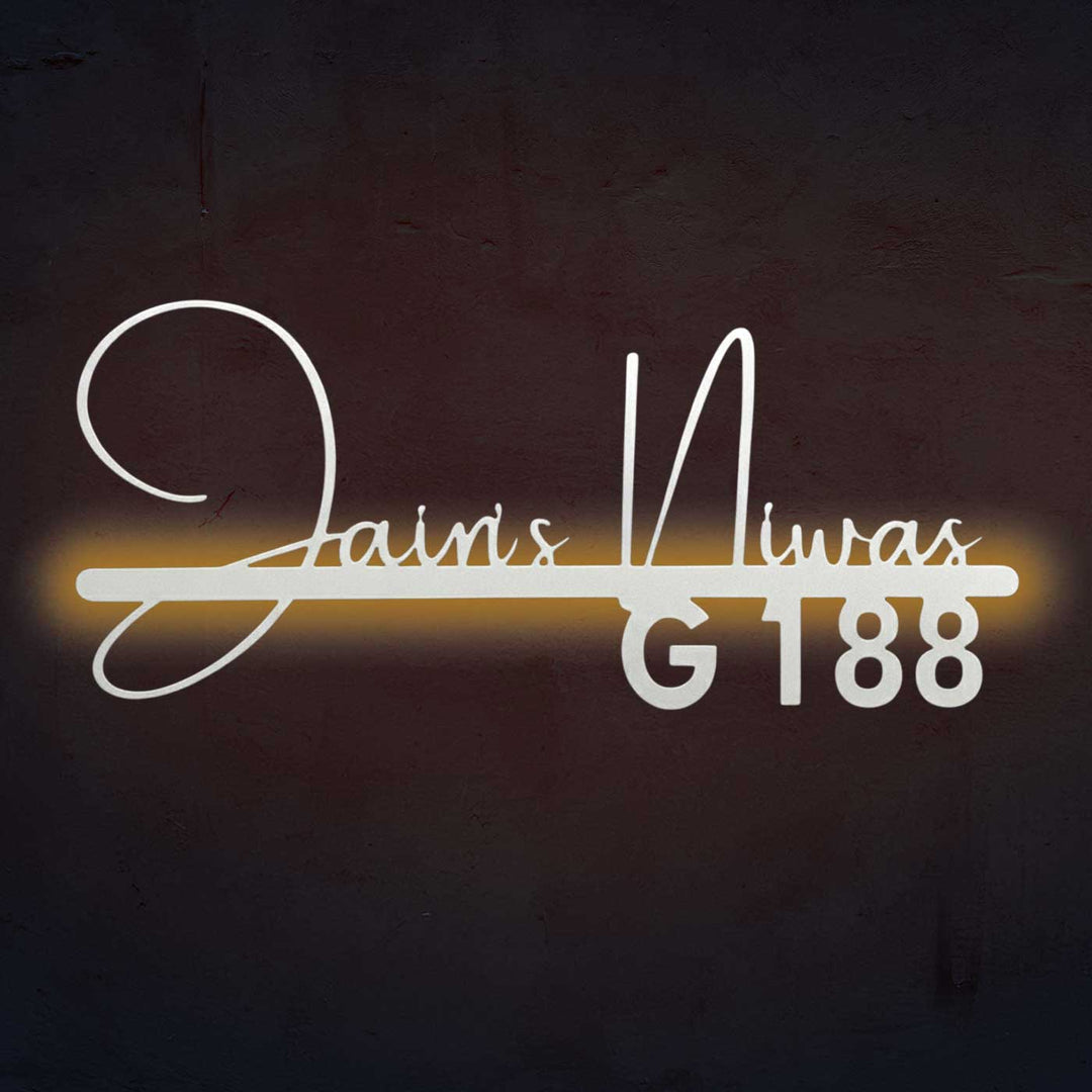 Personalized Waterproof Elegant Calligraphy Metal Name Plate