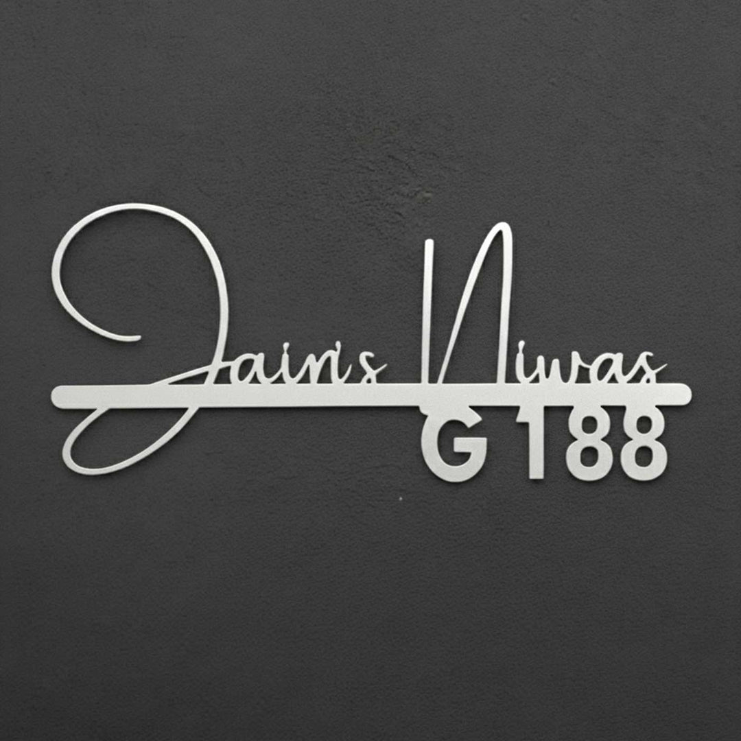 Personalized Waterproof Elegant Calligraphy Metal Name Plate