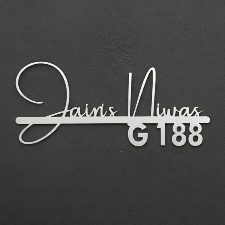 Personalized Waterproof Elegant Calligraphy Metal Name Plate