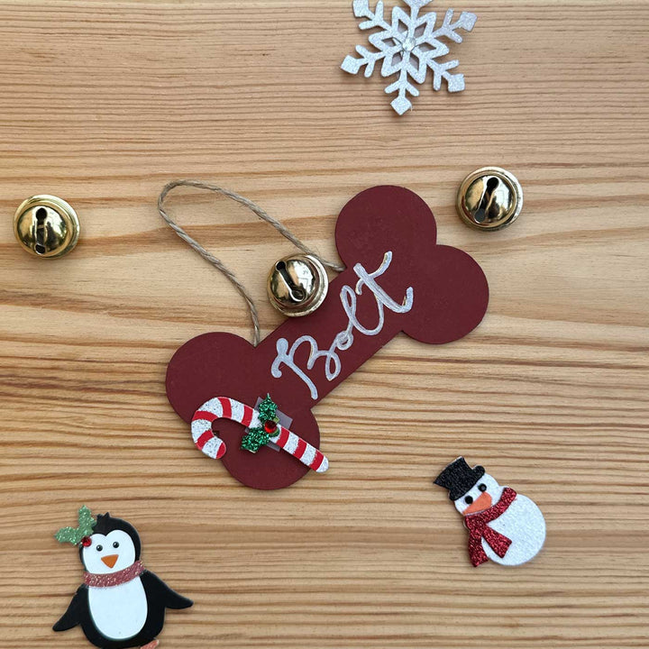 Personalized Hand-Painted MDF Woof Wonder Ornament