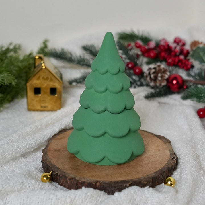Handmade Soy Wax Christmas Tree Jar Candle