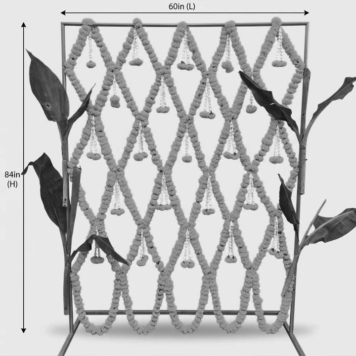 Foldable 6-in-1 Adjustable Gold Powder Coated Metal Backdrop Frame Stand With Storage Bag