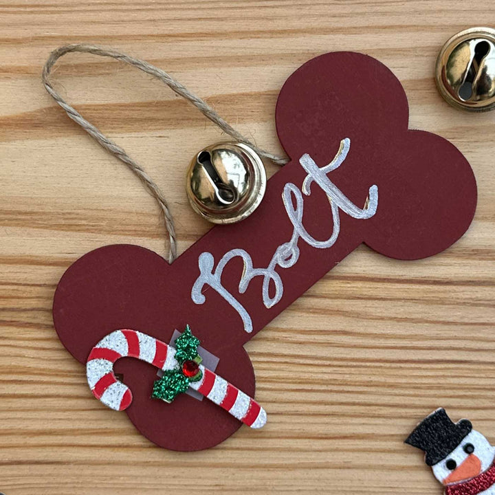 Personalized Hand-Painted MDF Woof Wonder Ornament