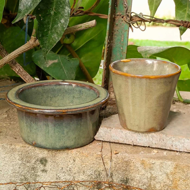 Handmade Filter Kaapi Dabara Ceramic Mug