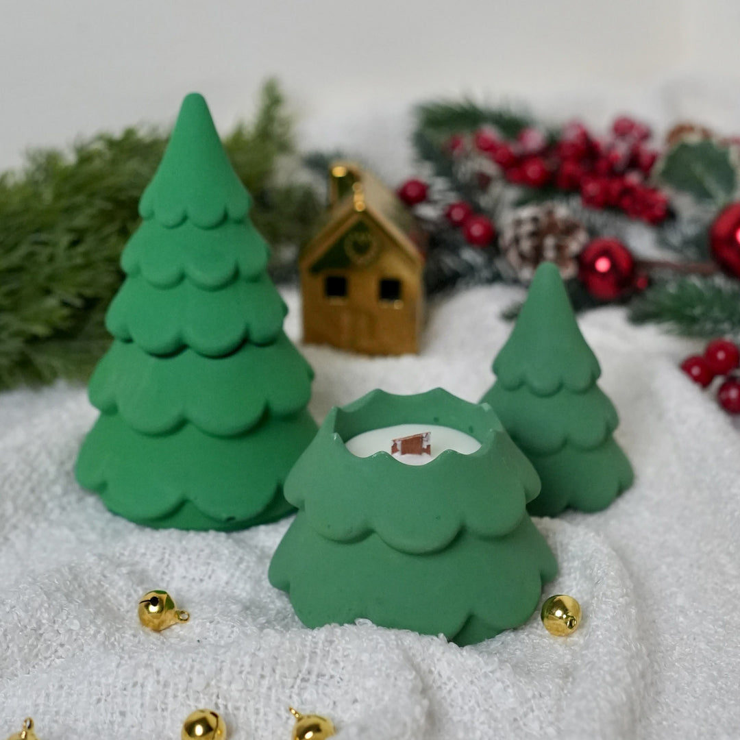 Handmade Soy Wax Christmas Tree Jar Candle