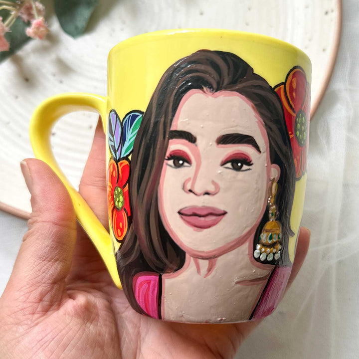 Photo Personalized Hand-Painted Pop Art Illustrated Caricature Mug | 300 ML