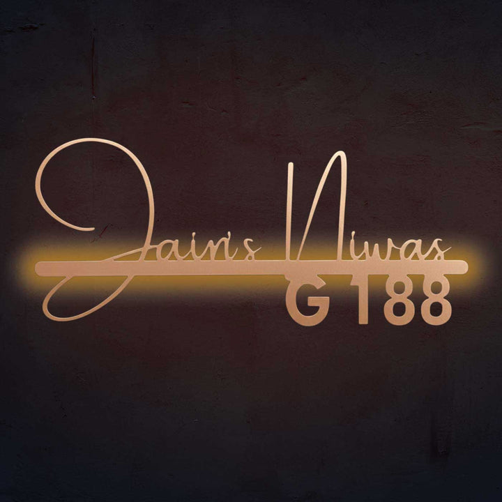 Personalized Waterproof Elegant Calligraphy Metal Name Plate